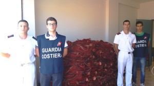 Sequestrati 2000 mt di rete spadara