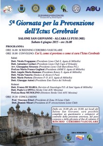 Ictus cerebrale, come prevenire. Incontro ad Alcara