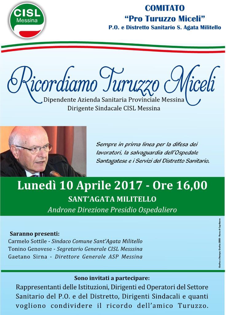 Una commemorazione per ricordare Turuzzo Miceli