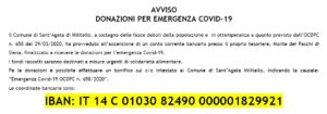 Buoni spesa, modulo adesione attività commerciali. Donazioni, iban del comune.
