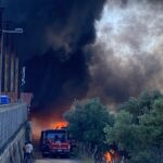 Torrenova, devastante incendio all’impianto di stoccaggio rifiuti