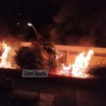 Incendio nella notte all'ex asilo di contrada Capita (VIDEO)